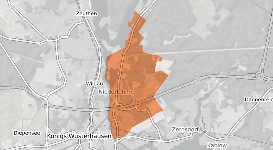 Mietspiegelkarte K&ouml;nigs Wusterhausen Niederlehme